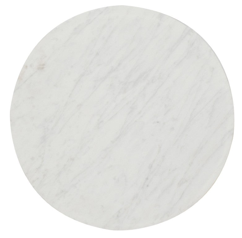 Hooker Furniture Beaumont Vintage-Inspired Martini Table With Cast Iron Base And Sandblasted Waxed Marble Top, Neutral Accent 5751-80117-02