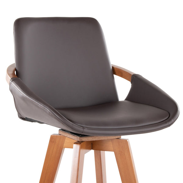 English Elm Dining/accent Chair Solid Wood Tapered Legs Cream Upholstery Mid-century Modern Seating B202P471201