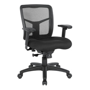 OSP Home Furnishings Progrid® Breathable Mesh Manager Chair with Lumbar Support and Ergonomic Seat Controls 92553-30