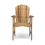 Christopher Knight Home® - Noble House - Malibu Outdoor Weather Resistant Acacia Wood Adirondack Dining Chairs (Set of 2)