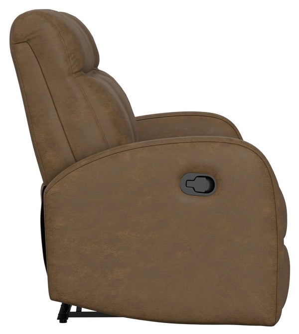 English Elm Brown Dual Reclining Sofa with Pillow Back Cushions and Pull Tab Seats for Living Rooms Brown B361P483239
