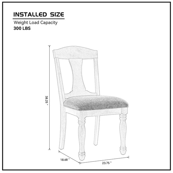 English Elm Wooden Frame Upholstered Dining Chairs Set Of 2 – Stylish Mid-Century Retro Comfort For Any Space W2582P205325-GIGA