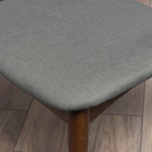 English Elm Christopher Knight Home® - Set Of 2 Retro Rubberwood Chairs With Ergonomic Backrest & Plush Cushions In Walnut & Gray N759P307037D