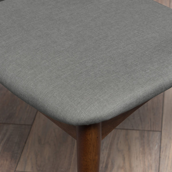 English Elm Christopher Knight Home® - Set Of 2 Retro Rubberwood Chairs With Ergonomic Backrest & Plush Cushions In Walnut & Gray N759P307037D