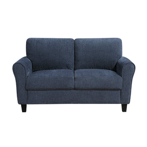 English Elm Contemporary Blue Chenille Sofa and Loveseat Set with Pocket Coil Plush Seating B011S02487
