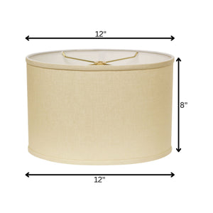 English Elm Slant Oval Hardback Linen Shade Washer Fitter Mid-century Retro Style Table Lamp Accent Beige B075101751