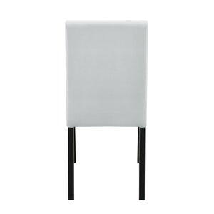 English Elm Sarang Faux Marble Black Dining Table with 4 Silver Padded Chairs — Solid Wood MDF, Sturdy Craftsmanship B201P359580