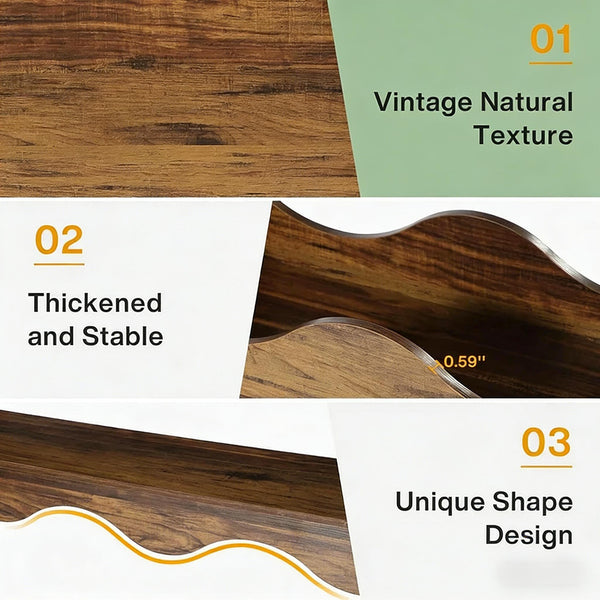 English Elm Wood Solid Fir Console Table Handcrafted Farmhouse Style for Entryway or Sofa Rustic Brown T3971P446942