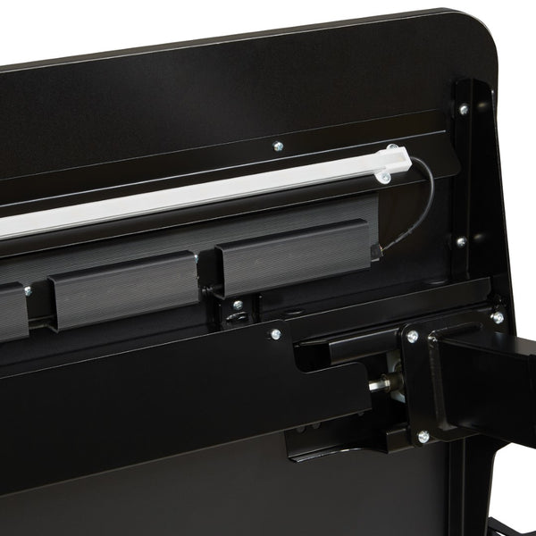 OSP Home Furnishings Arena 1337 Battlestation Gaming Desk Red Carbon Fiber/Black