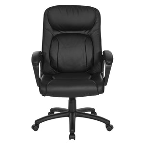 OSP Home Furnishings Faux Leather Executive Office Chair with Lumbar Support and Pneumatic Height Adjustment FL13785-U6
