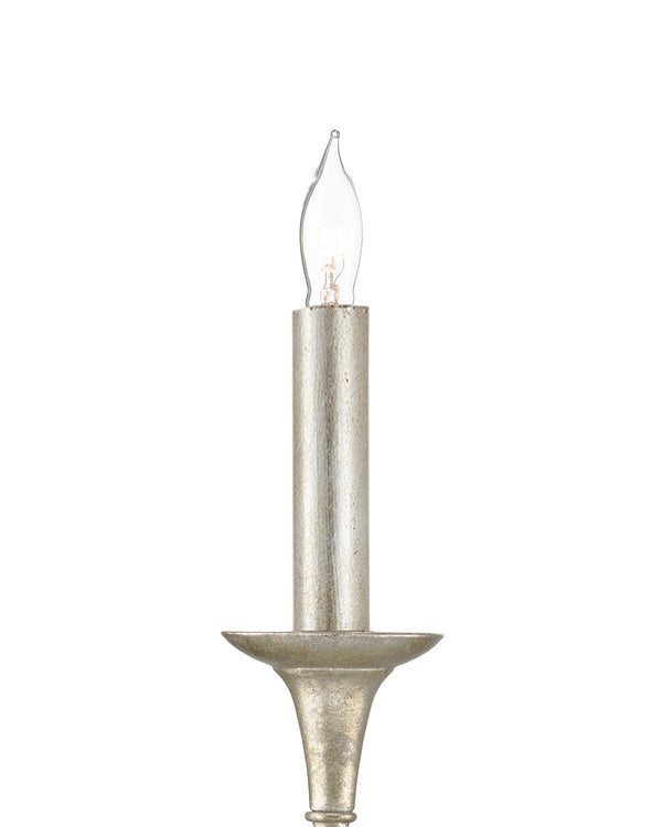 Currey & Company Nottaway Linear Champagne Chandelier - Elegant Design, Adjustable Height, Perfect For Dining & Kitchen Silver Wrought Iron 9000-1312-currey-company