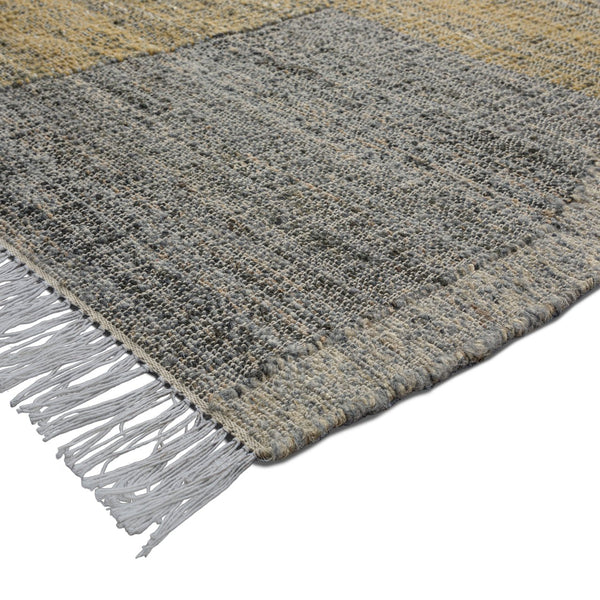 English Elm Marlatt 8x10 Area Rug - Handwoven Jute Blend, Natural Gold Kilim Pattern, Durable Eco-Friendly Fiber B136P188391
