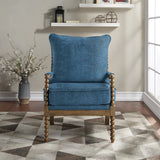 OSP Home Furnishings Fletcher Spindle Chair Navy