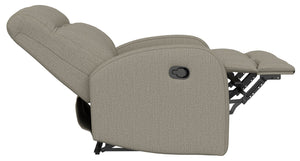 English Elm Beige Manual Reclining Loveseat with Dual Contoured Seats for Compact Living Spaces B361P484467