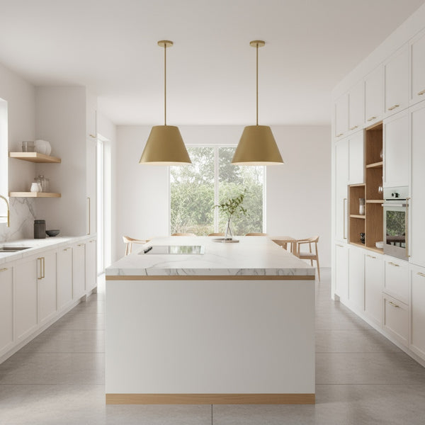 English Elm 16 Inch Sculptural Matte Pendant Light with Etched Glass Diffuser for Kitchen or Dining Antique Brass B370P403646