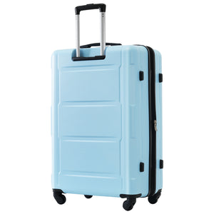 English Elm 2 Piece Abs Hard Shell Spinner Luggage Set with Tsa Lock Expandable Suitcases Light Blue N732P198745N