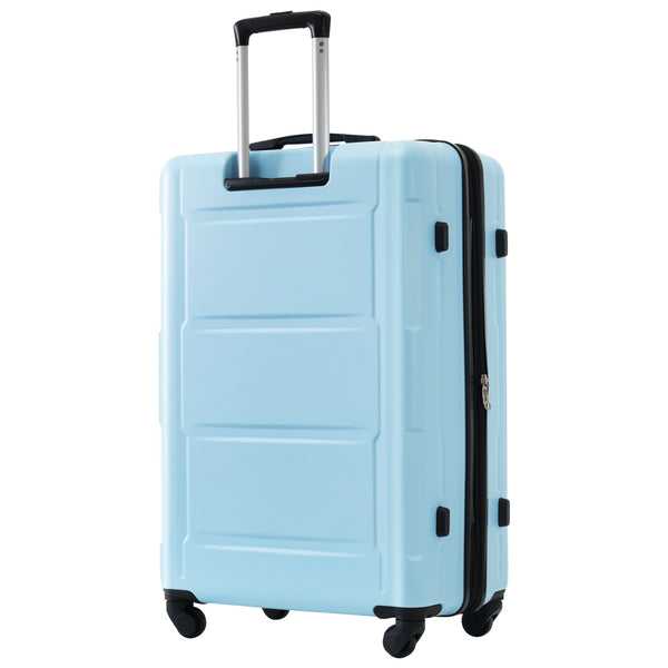 English Elm 2 Piece Abs Hard Shell Spinner Luggage Set with Tsa Lock Expandable Travel Suitcases Light Blue N732P198744N