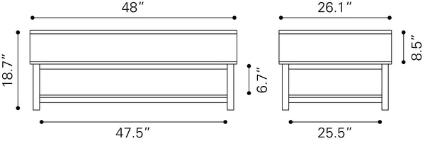 Surat Lift Top Coffee Table Black 109848 Zuo Modern