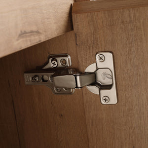 English Elm 12" Wall-Mounted Bathroom Side Cabinet with Soft-Close Hinges, Hidden Handle, Water-Resistant Finish W999P196498