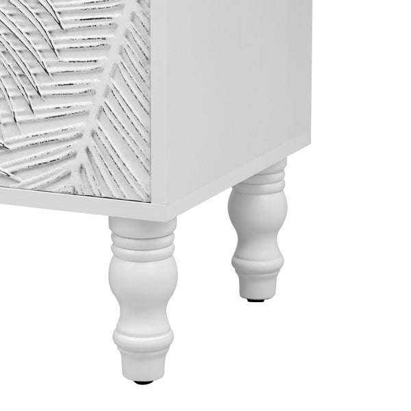 English Elm Vibe 47.2'' Modern Tv Stand - Stylish Media Console With Spacious Storage & Solid Wood Legs For Safety N724P233372K-GIGA