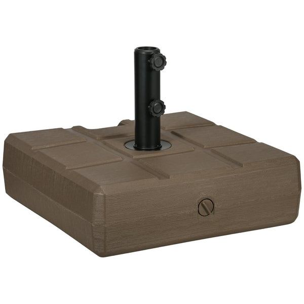 English Elm Outsunny 88 Lbs. Fillable Umbrella Base With Steel Holder For 1.25", 1.5", 2" Poles - Durable & Stylish! W2225P174137-GIGA