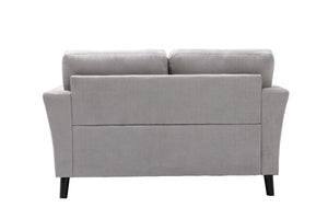 English Elm Damiano Woven Fabric Two Seat Loveseat with Solid Wood Legs for Compact Living Rooms B2749S00150