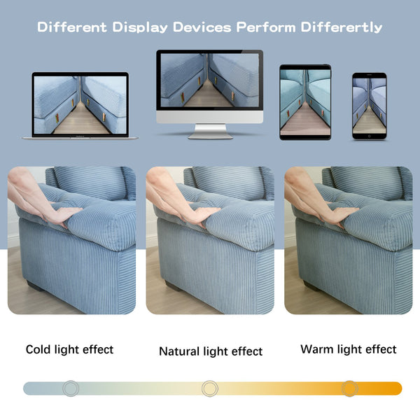 English Elm 130" Oversized Cloud Modular Sectional Couch - Premium Corduroy 3-Seater With Ergonomic Design & Comfort W714S01350