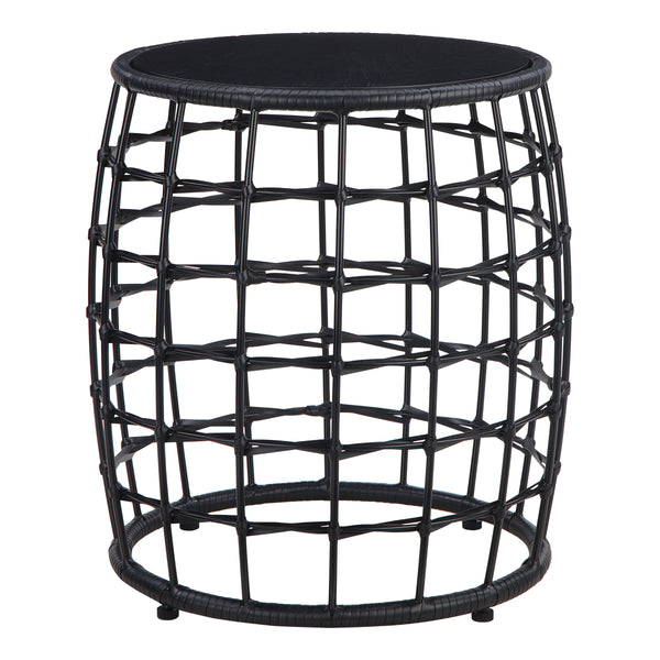 OSP Home Furnishings Cambria Drum Nesting Tables 2 Piece Black