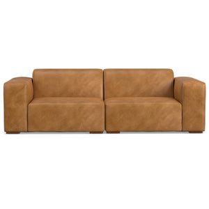 English Elm Rex 2-Seater Loveseat In Sienna Leather - Contemporary Comfort For Small Spaces, Easy Assembly B136P199273-GIGA