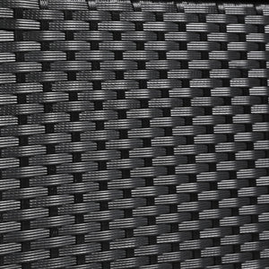 English Elm K&K 200 Gallon Wicker Deck Box with Lockable Lid, Hydraulic Pistons, Wheels, Weatherproof Storage Black N707P245457B