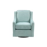 Madison Park Harris Transitional Chenille Swivel Chair MP103-0702 Dusty Aqua