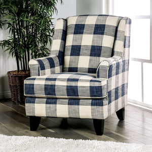 English Elm Transitional High Back Stripe Chair with Rolled Arms for Coastal Comfort and Supportive Seating Appeal Ivory 32 L x 36 W x 37 H B2741P375958