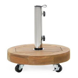 English Elm Christopher Knight Home® - RALPH Teak Round Umbrella Base with Stainless Steel Tube & Concrete Core, 30 lb, Fits 1.57–1.77" 70857.00