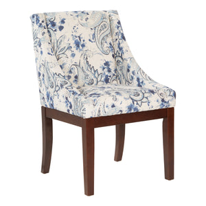 OSP Home Furnishings Monarch Dining Chair Paisley Blue
