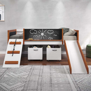 English Elm White Sleek Toy Box Set of 2 with Wheels and Drawer Pulls — Modern Mobile Pine Storage for Kids Rooms B062P209326