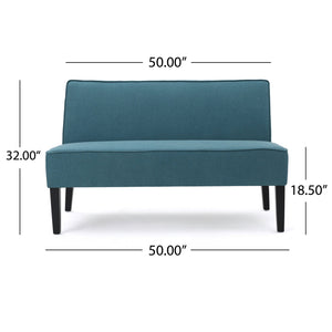 English Elm 50'' Linen Upholstered Loveseat Solid Wood Frame Modern Seating for Small Spaces N771P376540R