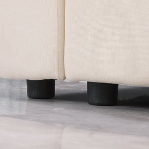 English Elm Modular Sectional Sofa Set - Versatile 3-Piece Chenille Beige Design For Ultimate Comfort & Style W1123S00038