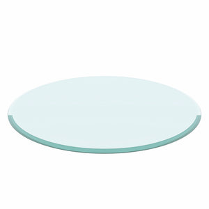 English Elm 36"inch Round Tempered Glass Table Top with Polished Edge for Dining or Patio W241P248438