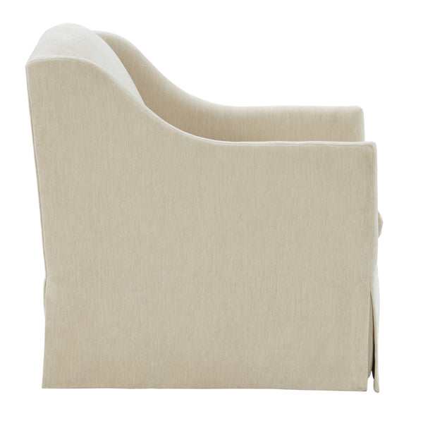 English Elm Luisa Swivel Accent Chair Skirted Tailored Silhouette for Formal Living Rooms Beige B050P451386