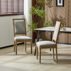English Elm Christopher Knight Home® - [Set Of 2] French Country Dining Chairs - Vintage Cane Backrest & Plush Upholstered Seats - Rustic Elegance For Your Home N767P263677G