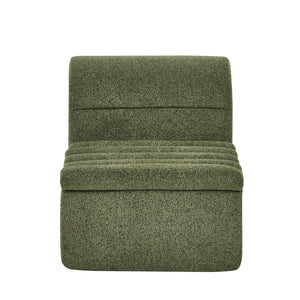 English Elm The Chenille Modular Seat Compact Chair for Sectionals Apartments and Small Spaces Green W1413P298064