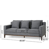 Christopher Knight Home® - Noble House - - Mirod Comfy 3-Seat Sofa With Wooden Legs, Modern For Living Room And Study