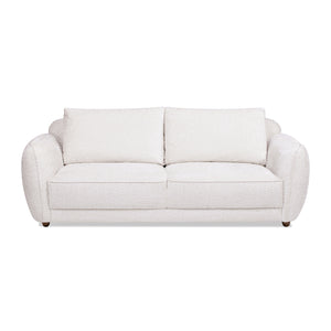 English Elm Jennifer Taylor Home - Sharon 84" Puffy Arm Sofa in Alpaca Off-White Chenille—Pet-Friendly, Removable Cushions, Durable Support B2719P238353