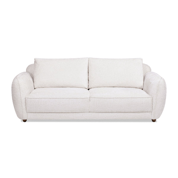 English Elm Jennifer Taylor Home - Sharon 84" Puffy Arm Sofa in Alpaca Off-White Chenille—Pet-Friendly, Removable Cushions, Durable Support B2719P238353