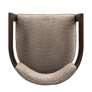 English Elm Christopher Knight Home® - N771P197053H Bouclé Upholstered Dining Chair with Wire-Brushed Rubberwood Frame, Modern Comfort Light Brown N771P361737O