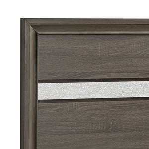 English Elm Madrid Twin Bed With Storage Drawers - Contemporary Gray Wood-Grain Design For Space-Saving Style B078S00622