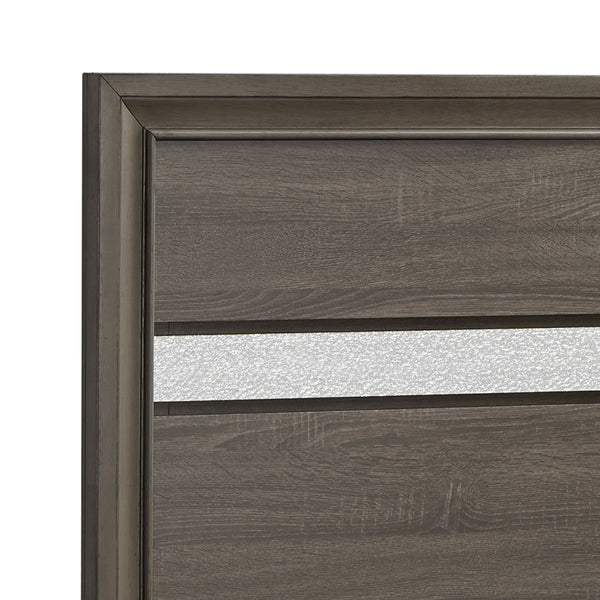 English Elm Madrid Twin Bed With Storage Drawers - Contemporary Gray Wood-Grain Design For Space-Saving Style B078S00622