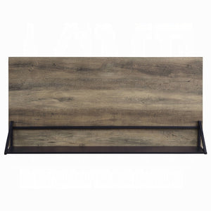 English Elm Rustic Oak And Black 2-Tier Writing Desk With H-Shape Base, Device Holder & Compact Design For Small Spaces B062P209210-GIGA