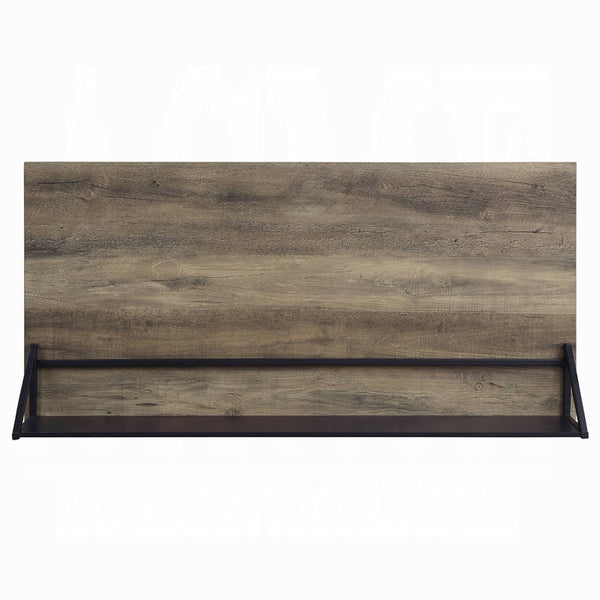 English Elm Rustic Oak And Black 2-Tier Writing Desk With H-Shape Base, Device Holder & Compact Design For Small Spaces B062P209210-GIGA
