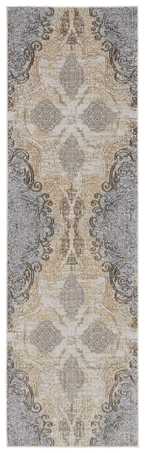 Feizy Rugs Celene Vintage-inspired Medallion Scroll Rug In Warm Neutral Palette - Timeless Elegance For Your Home Silver,Tan,Gray Viscose,Polyester Cel39l1fbgegryi68